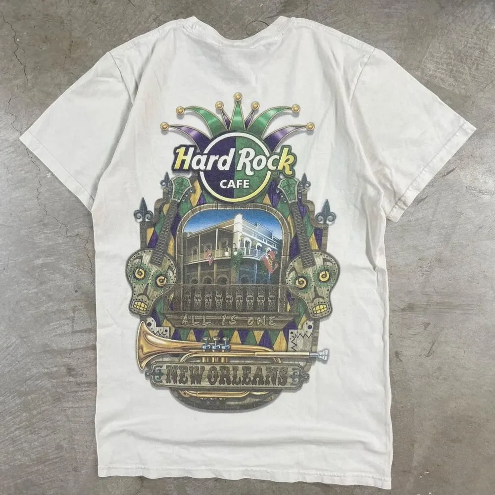 Hard Rock Cafe New Orleans white graphic t-shirt
